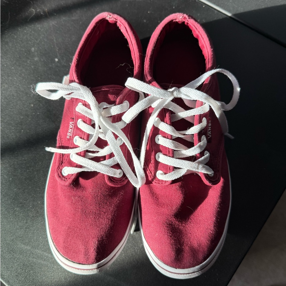 Vans Red Canvas Sneakers
